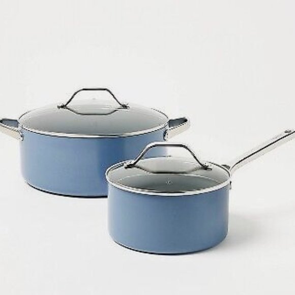 Nonstick Ceramic Coated Aluminum Cookware Set Blue - Figmint - Picture 2 of 6